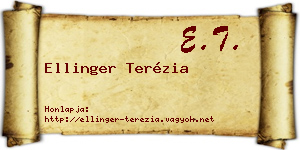 Ellinger Terézia névjegykártya